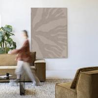 Urban Cotton Wandkleed 'Circle Light' 110 x 145cm in Frame - black