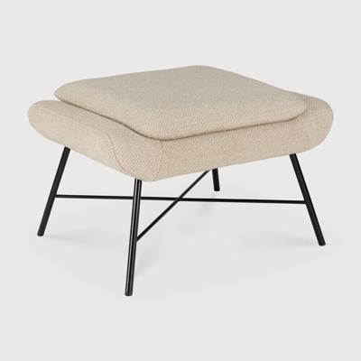 Ethnicraft Hocker 'Barrow' Structuurstof, kleur Off White
