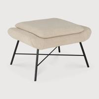 Ethnicraft Hocker 'Barrow' Structuurstof, kleur Off White