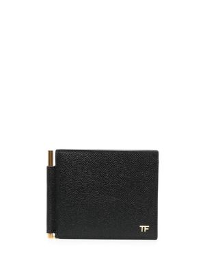 TOM FORD portefeuille en cuir à design pliant - Noir