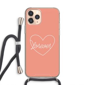 Forever heart: iPhone 11 Pro Transparant Hoesje met koord