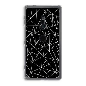 Geometrische lijnen wit: Sony Xperia XZ2 Transparant Hoesje