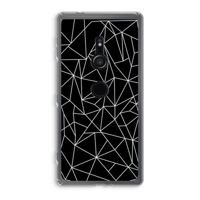 Geometrische lijnen wit: Sony Xperia XZ2 Transparant Hoesje