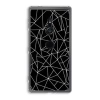 Geometrische lijnen wit: Sony Xperia XZ2 Transparant Hoesje