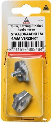 Staaldr.klem smplx verz 4mm 2s - Deltafix