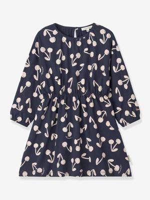 Sadia jurk met kersenmotieven marineblauw