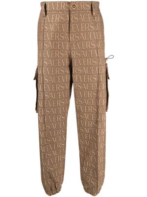 Versace pantalon cargo Versace Allover - Marron