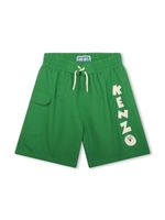 Kenzo Kids short de bain à logo imprimé - Vert