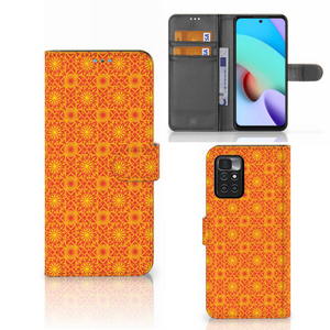 Xiaomi Redmi 10 Telefoon Hoesje Batik Oranje