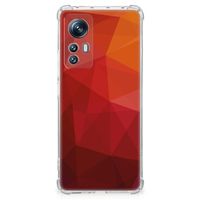 Shockproof Case voor Xiaomi 12 | 12x Polygon Red - thumbnail