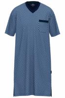 Gotzburg Nachthemd V-hals blauw met print