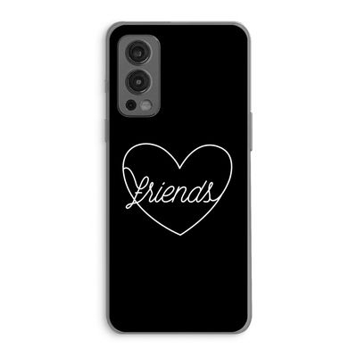 Friends heart black: OnePlus Nord 2 5G Transparant Hoesje