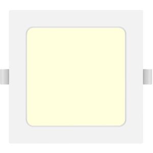 LED Downlight Pro - Aigi Trinko - Inbouw Vierkant 9W - Warm Wit 3000K - Mat Wit - Kunststof - 145mm