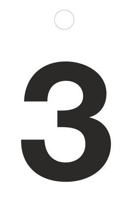 Metafranc Plakcijfer 35Mm Zwart 3 - WU0511700