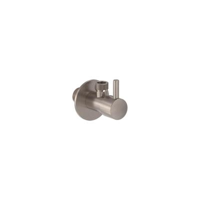 Hoekstopkraan MAY G1/2" x G3/8" Geborsteld Nickel PVD