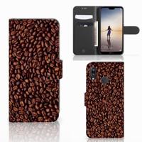 Huawei P20 Lite | Book Cover | Koffiebonen | Portemonnee hoesje