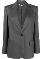 Stella McCartney blazer en flanelle à simple boutonnage - Gris