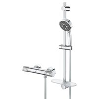 GROHE Precision Feel thermostatische douchemengkraan met glijstangset Chroom 34791000 - thumbnail