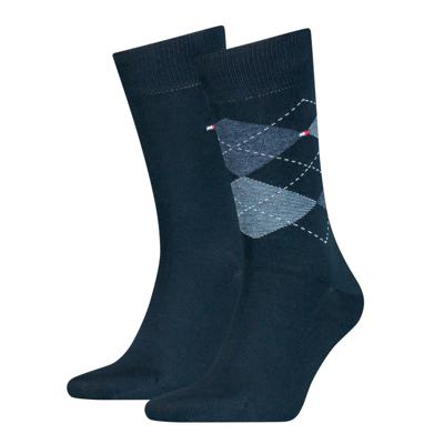 Tommy Hilfiger Sokken Heren Check 2-pack Dark Navy-39/42
