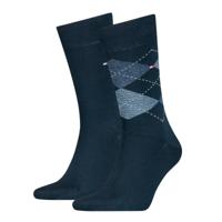 Tommy Hilfiger Sokken Heren Check 2-pack Dark Navy-39/42
