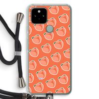 Just peachy: Pixel 5 Transparant Hoesje met koord