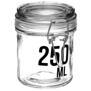 Inmaakpot/voorraadpot 0,25L glas met beugelsluiting