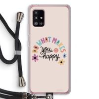 Happy days: Samsung Galaxy A51 5G Transparant Hoesje met koord