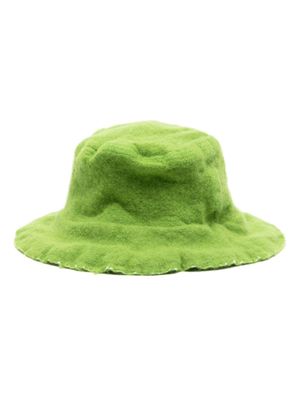 Comme Des Garçons Shirt bob en laine mélangée à effet usé - Vert