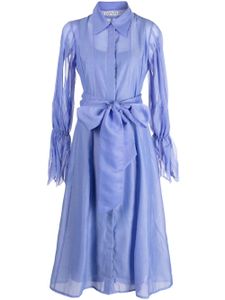 Baruni robe-chemise Oprah à taille ceinturée - Bleu