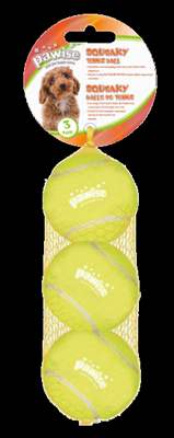 Squeaky Tennis Ball 6 Cm 3-Pack