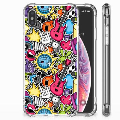 Apple iPhone Xs Max Anti Shock Bumper Case Punk Rock Apple iPhone Xs Max Anti Shock Bumper Case Punk Rock
