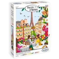 Acrylverf - SENTOSPHERE - Kunstenaarspalet - Parijs - Schilderen op nummer voor volwassenen - Canvasafdruk