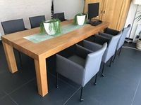 Set van 6 leren kuip eetkamerstoelen - met wieltjes - grijs leer - Echt leer, Modern, ontdek de vele Leersoorten en Kleuren bij ShopX
