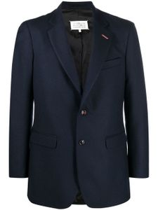 Maison Margiela blazer en serge à simple boutonnage - Bleu