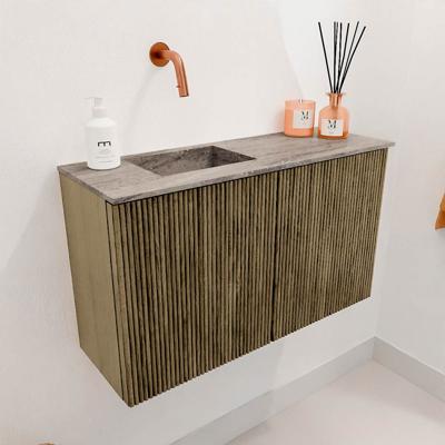 Toiletmeubel Mondiaz Joya Dlux | 70 cm | Meubelkleur Dusk | Faye wastafel Oza Wasbak Links | Zonder kraangat(en)