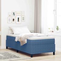 Boxspringbed met Matras in Blauw, 90 x 200 cm, Corduroy Stof