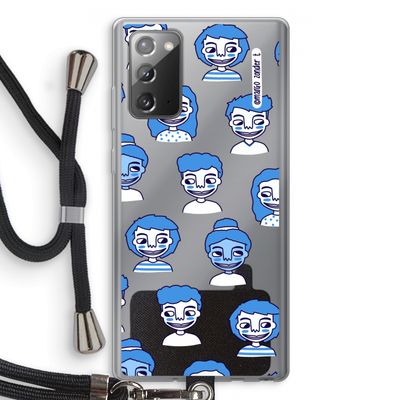 Gezichtjes: Samsung Galaxy Note 20 / Note 20 5G Transparant Hoesje met koord