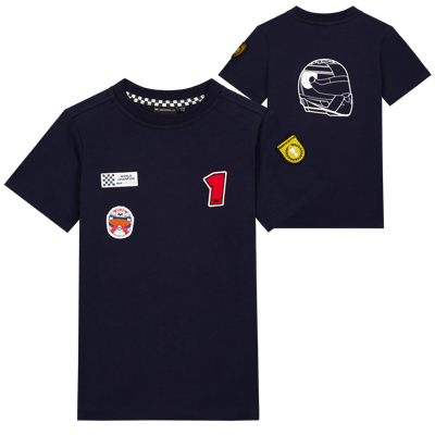 MV Kids - T-shirt Badges - Navy - 98-104 - Max Verstappen