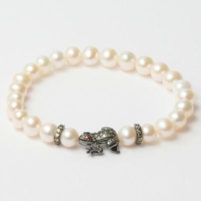 Lancaster JLA-BR-FROG-3-WH 16 mm Dames armband