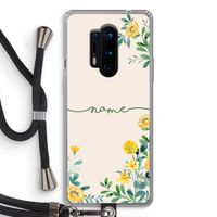 Gele bloemen: OnePlus 8 Pro Transparant Hoesje met koord