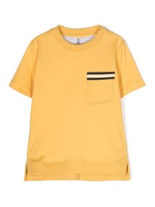 Brunello Cucinelli Kids t-shirt à col rond - Jaune