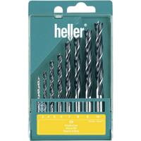 Heller Tools 205241 Hout-spiraalboorset 8-delig 3 mm, 4 mm, 5 mm, 6 mm, 7 mm, 8 mm, 9 mm, 10 mm Cilinderschacht 1 set(s)