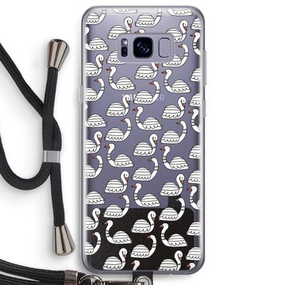 Zwanen: Samsung Galaxy S8 Plus Transparant Hoesje met koord