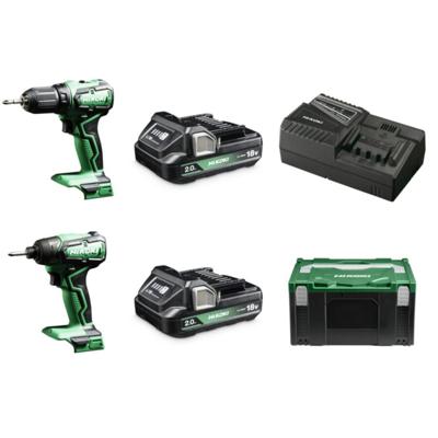 HiKOKI KC18DDWFZ Boormachine + slagschroevendraaierset 18V incl. accu&apos;s en lader in koffer