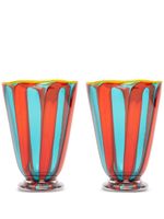 La DoubleJ verres Rainbow Murano (lot de deux) - Bleu