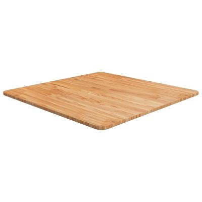 Tafelblad vierkant 70x70x1,5cm massief eiken lichtbruin