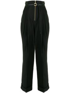 Mame Kurogouchi paisley jacquard straight trousers - Noir