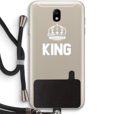 King zwart: Samsung Galaxy J7 (2017) Transparant Hoesje met koord