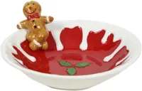 Schaal keramiek kerst 21x8.5cm rood, wit Schaal keramiek kerst 21x8.5cm rood, wit