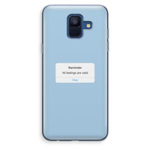 Reminder: Samsung Galaxy A6 (2018) Transparant Hoesje
